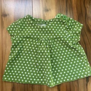 Vintage Green Polka Dot Kids Shirt